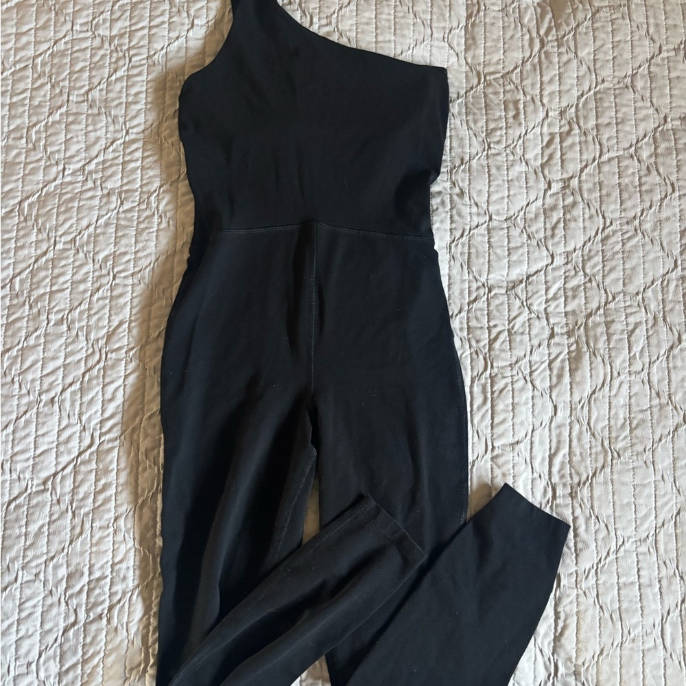 Old Navy Black Asymmetrical Jumpsuit with Tapered Legs